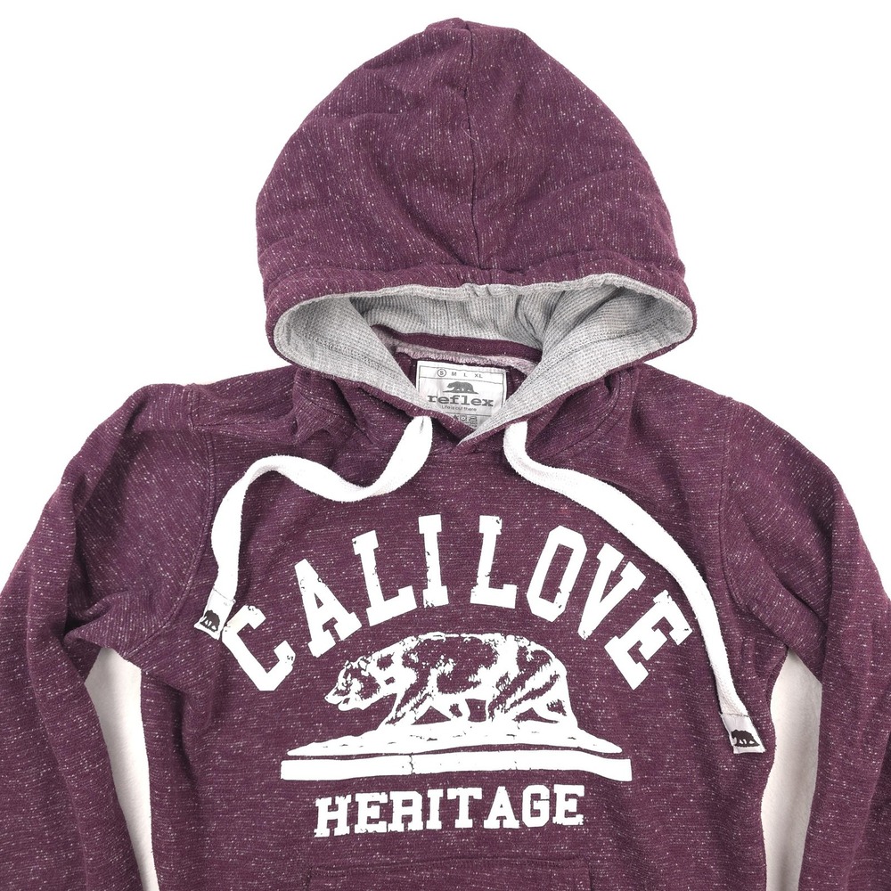 Reflex Cali Love Heritage Hoodie Womens Small Purple Pullover Graphic California